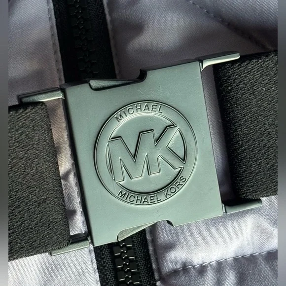 Michael Kors 💅❄️✨ Sweet Lilac Winter Belted MK Fur Puffer Coat Jacket NWT $280 - Picture 2 of 12